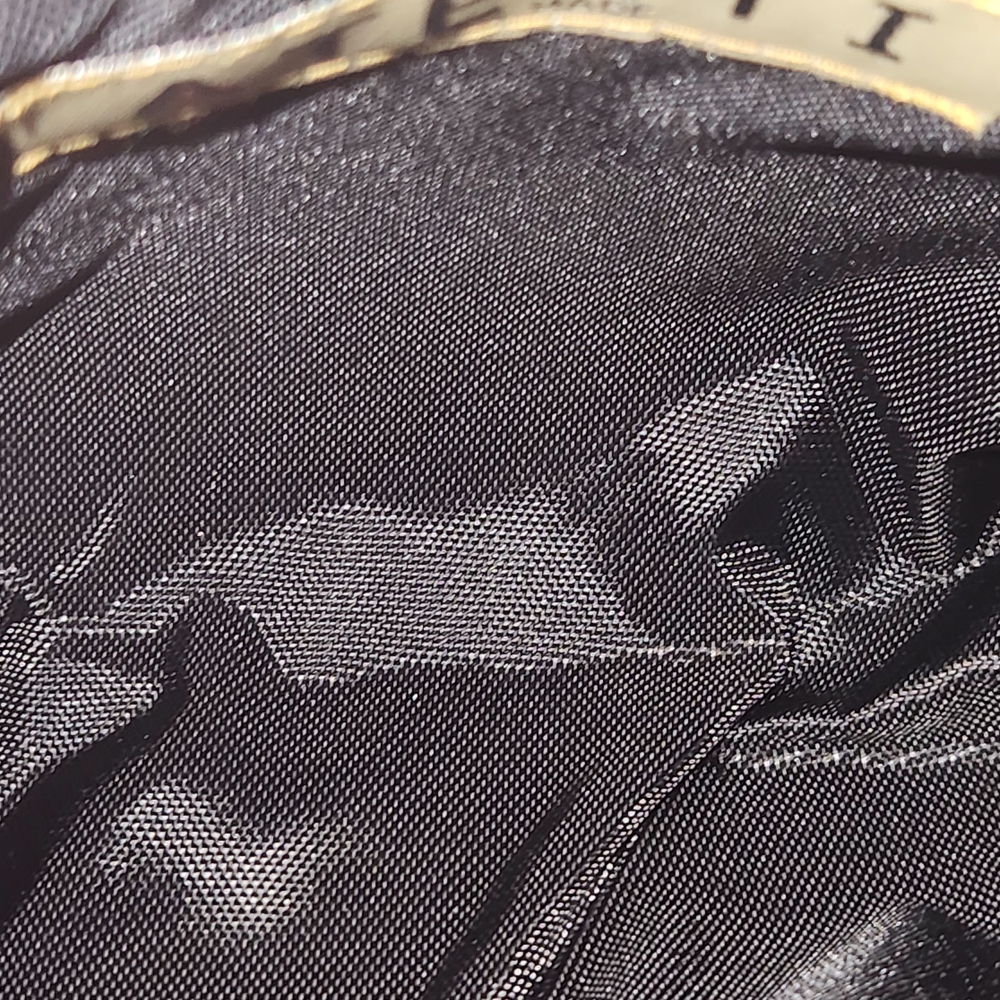 Atenti Chic Black Satin,Quilted‎ And Beaded Bag - Picture 4 of 6